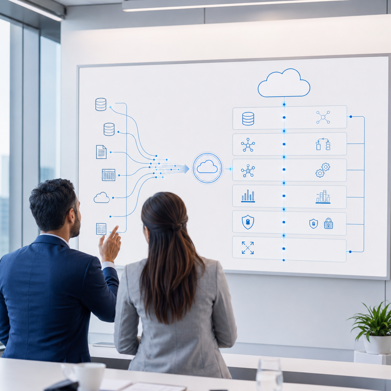 Cloud migration planning, legacy system modernization, and data platform re-architecture